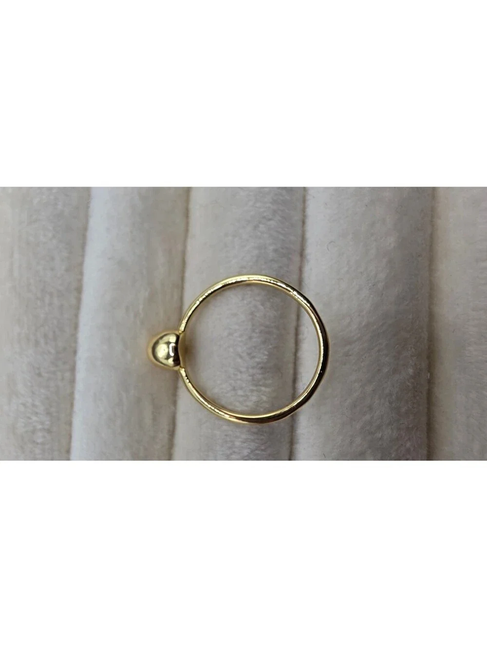 18k Gold Plated Small Skull Ring Size 7 Gothic Minimalist